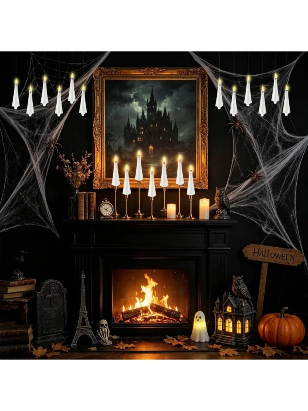 20 Pcs Flameless Floating Candles with Remote - LED Flickering Taper Lights for